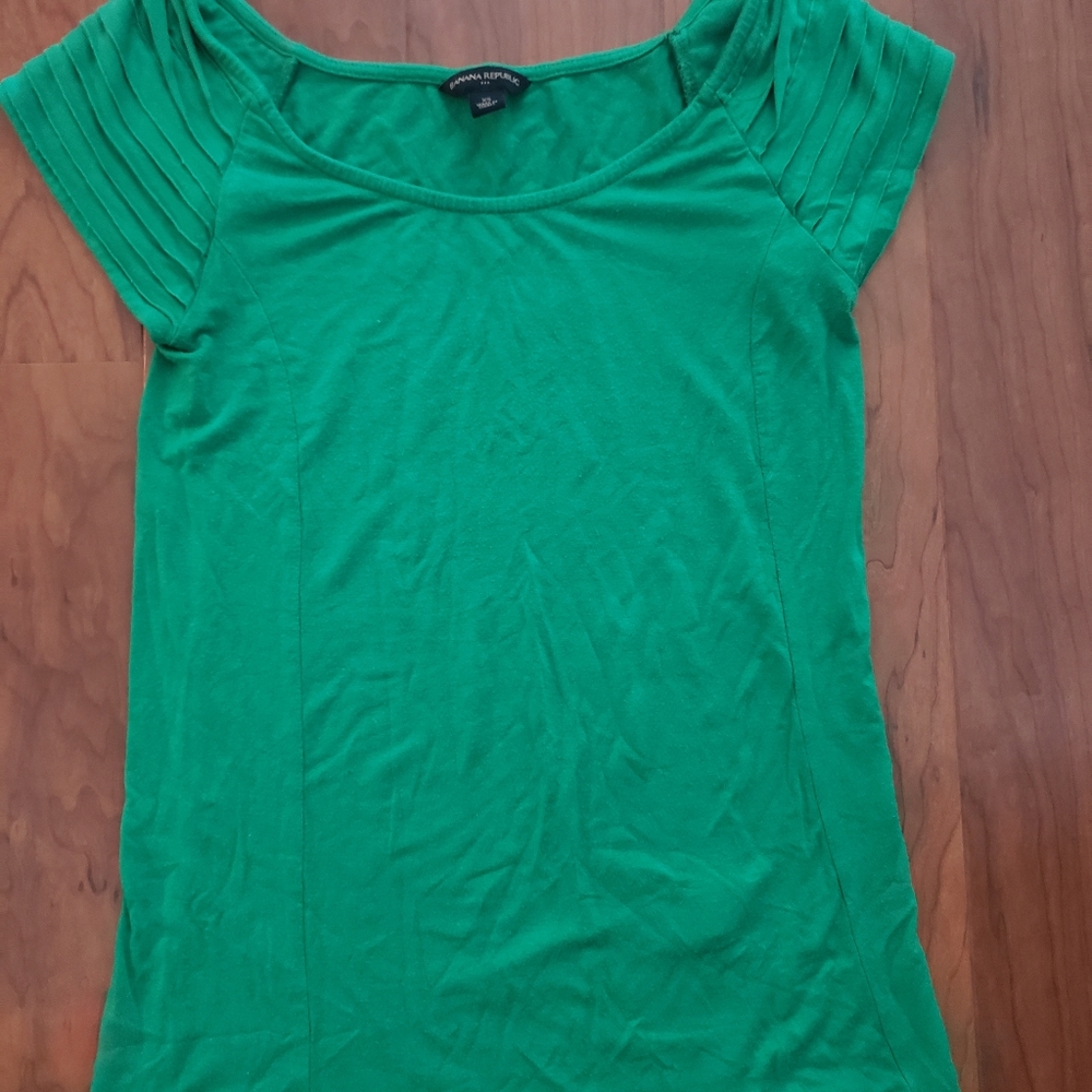 Banana Republic Green Blouse with layered sleeve